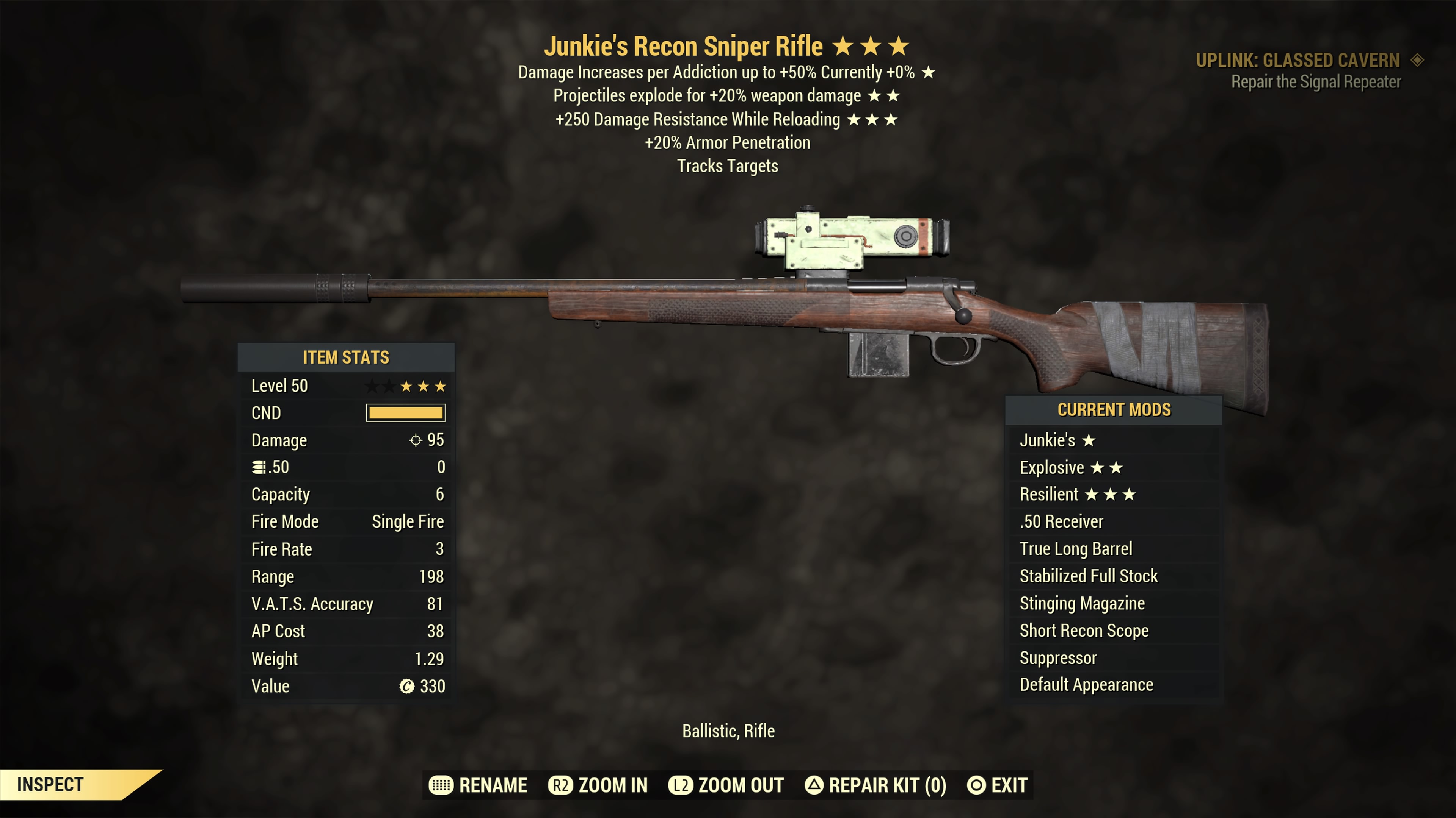 Junkie's【Explosive + Resilient】Sniper Rifle